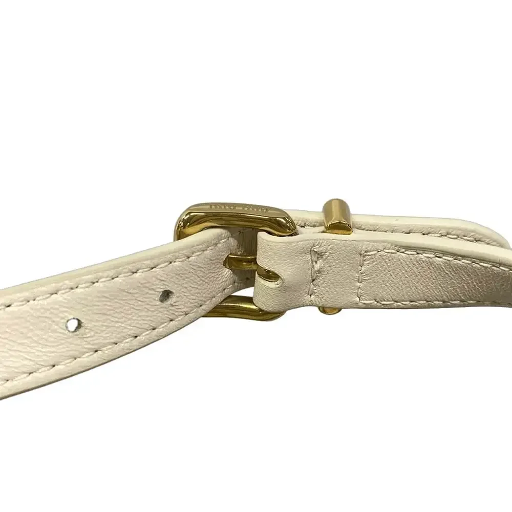 Miu Miu Matelasse Handbag 5NE026 Bianco (Ivory)